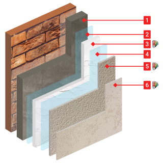 Фактура КМ0 на простую и улучшенную черновую штукатурку