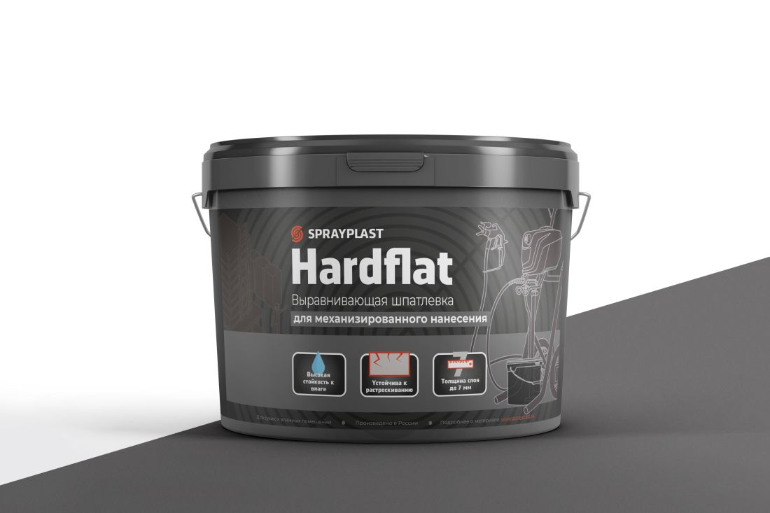 Шпатлёвка Sprayplast Hardflat для механизированного нанесения