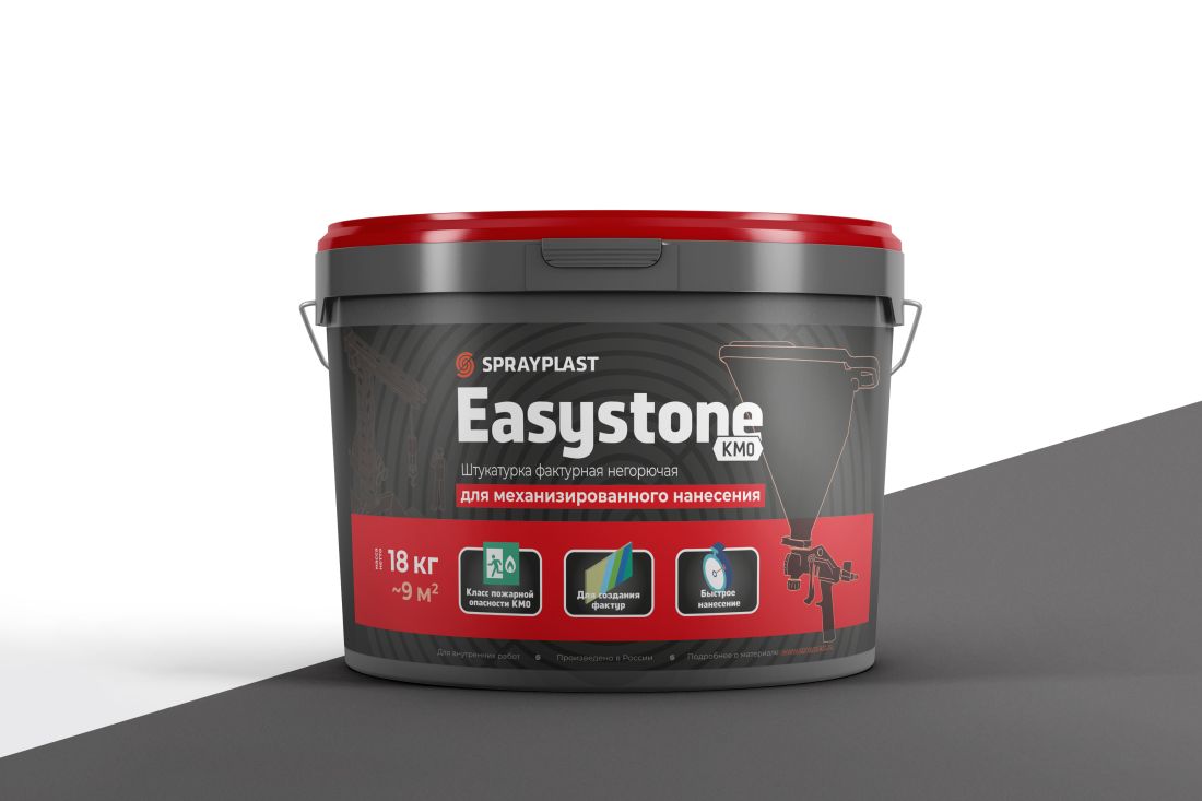 Декоративная штукатурка Sprayplast Easystone КМ0 для механизированного  нанесения